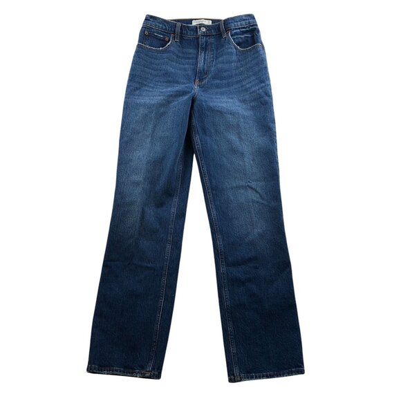 Abercrombie & Fitch Womens Jeans Size 28/6 90s Straight Ultra High Rise Blue - Picture 1 of 15